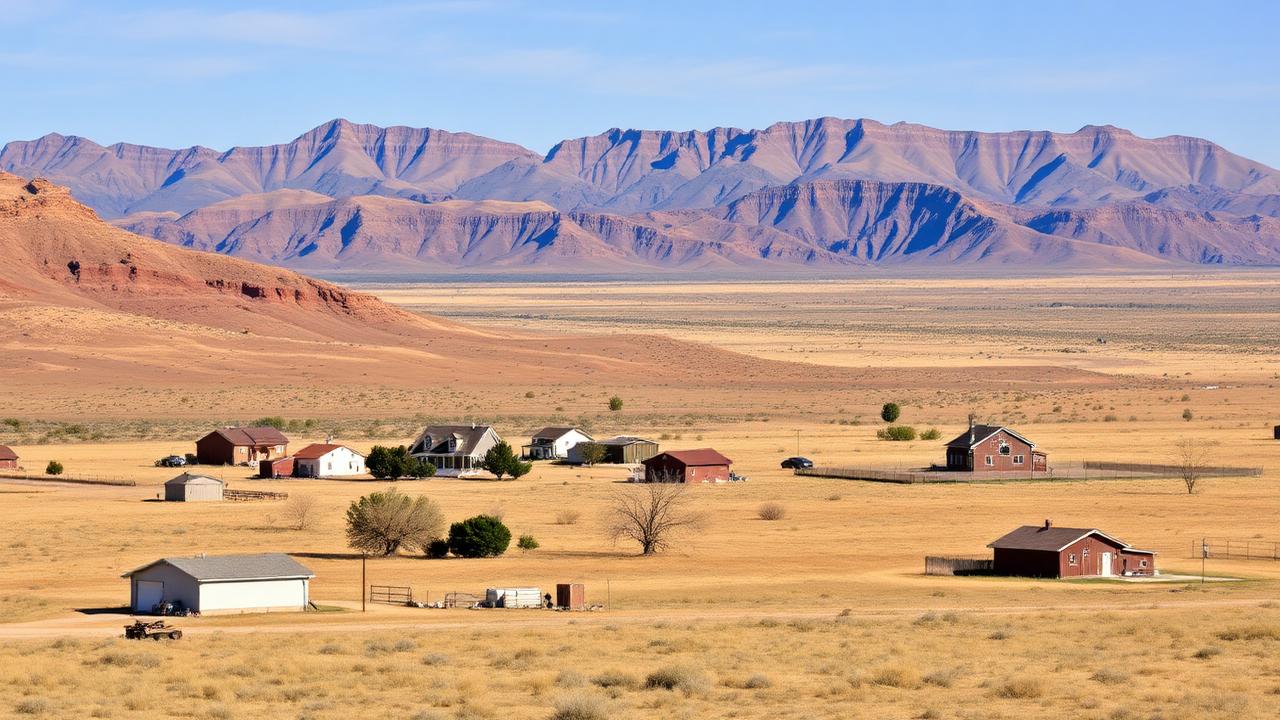 Homes and rooftops in Cedar Fort, Utah