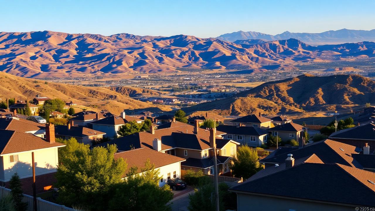 Homes and rooftops in Cedar Hills, Utah