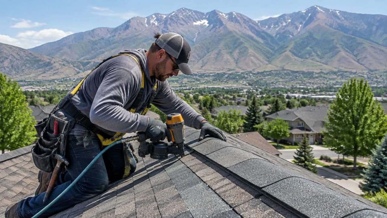 DFNDR roofing crew inspecting a Centerville home