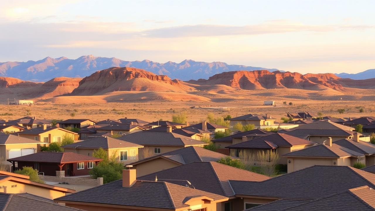 Homes and rooftops in Eagle Mountain, Utah