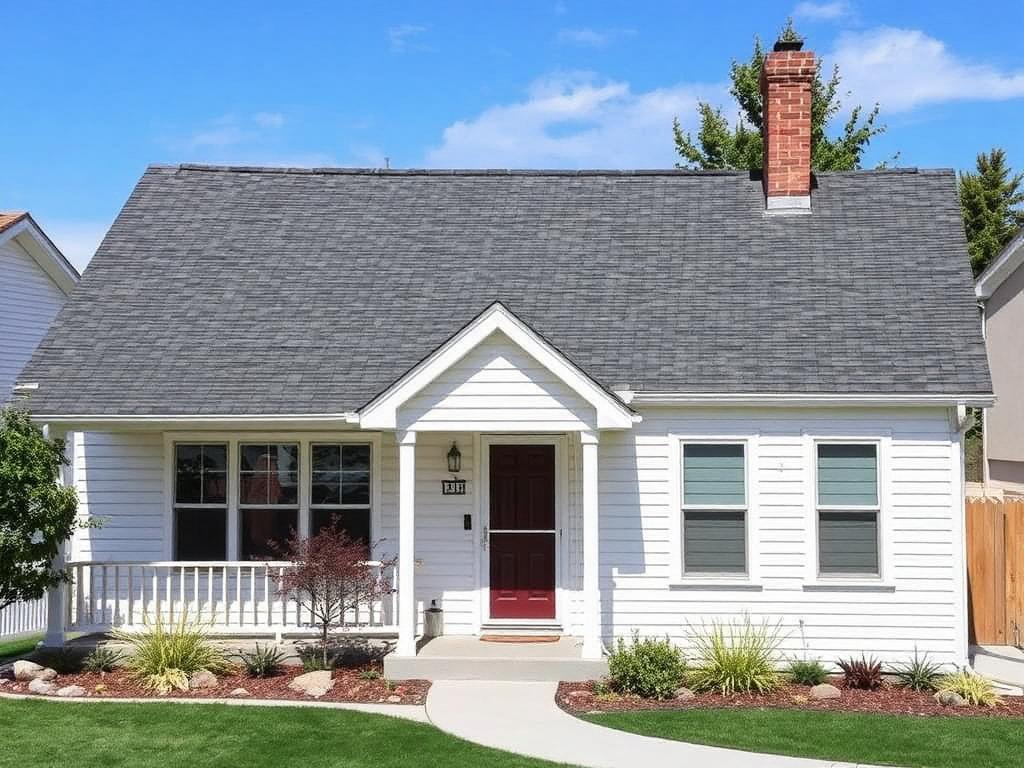 Newly replaced shingle roof on a home in Fairfield, Utah