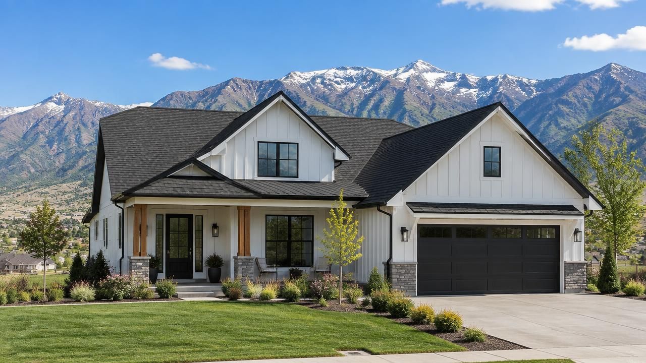 Newly replaced shingle roof on a home in Farmington, Utah