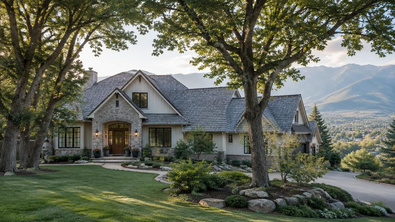 Homes and rooftops in Fruit Heights, Utah