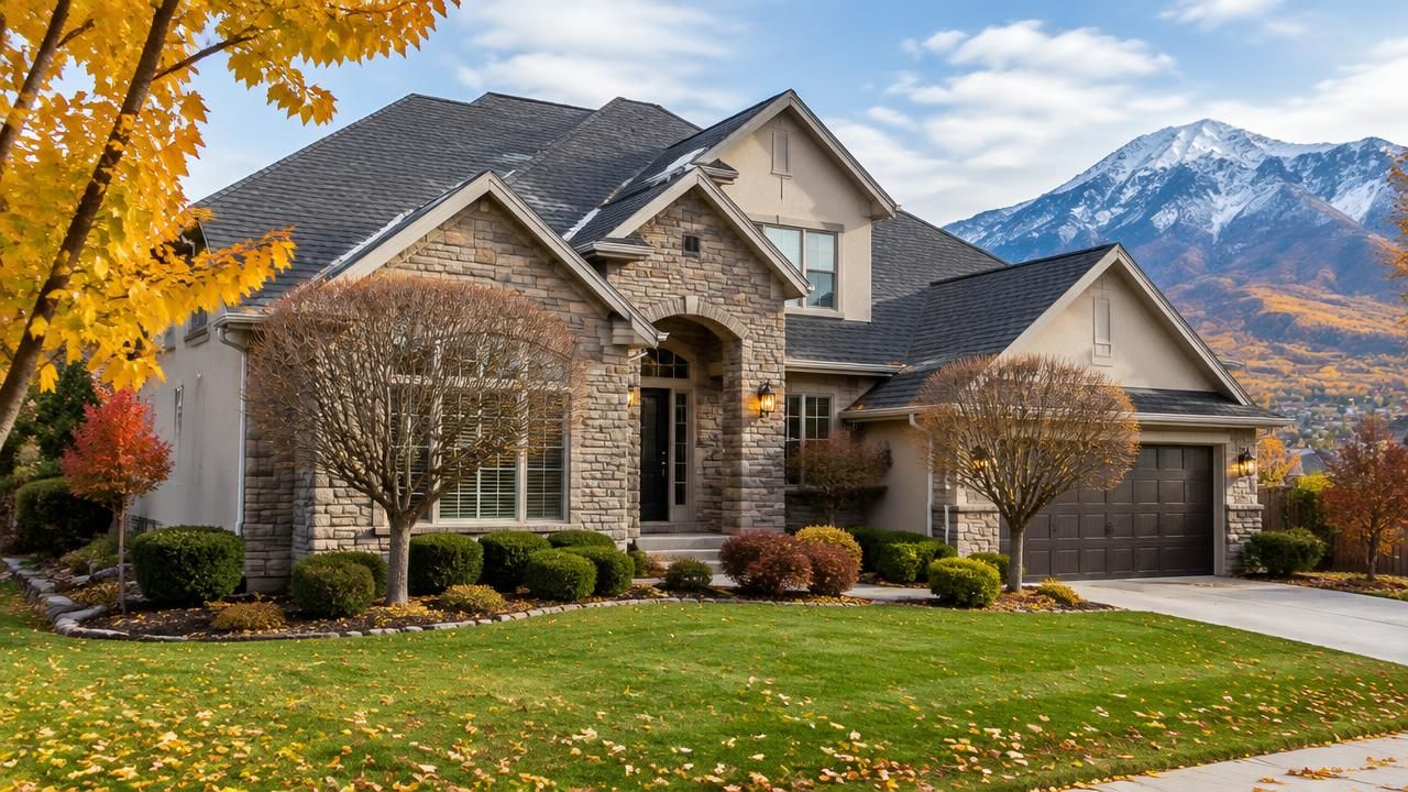Newly replaced shingle roof on a home in Fruit Heights, Utah