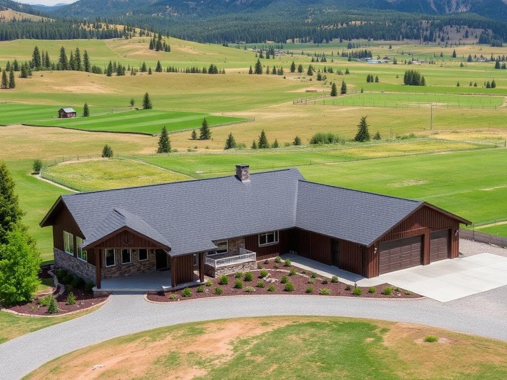 Newly replaced shingle roof on a home in Genola, Utah