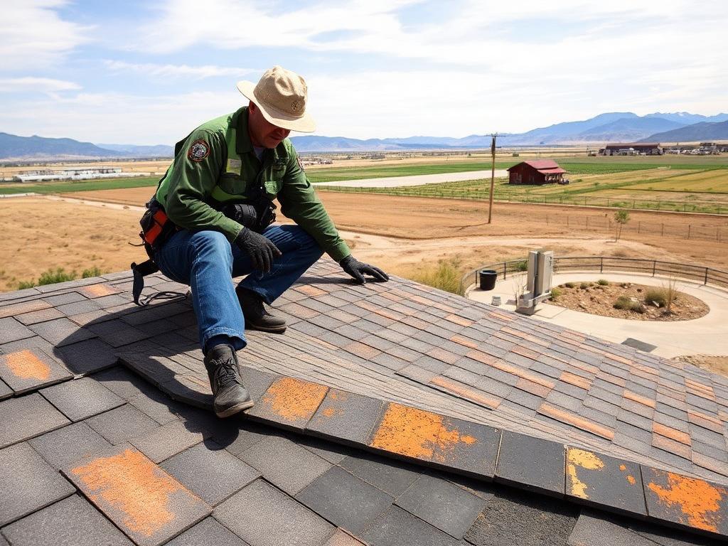 DFNDR roofing crew inspecting a Goshen home