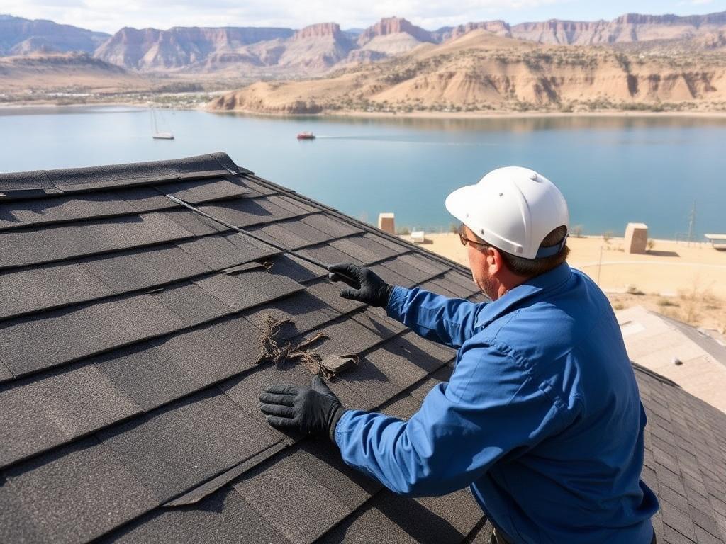 DFNDR roofing crew inspecting a Lake Shore home