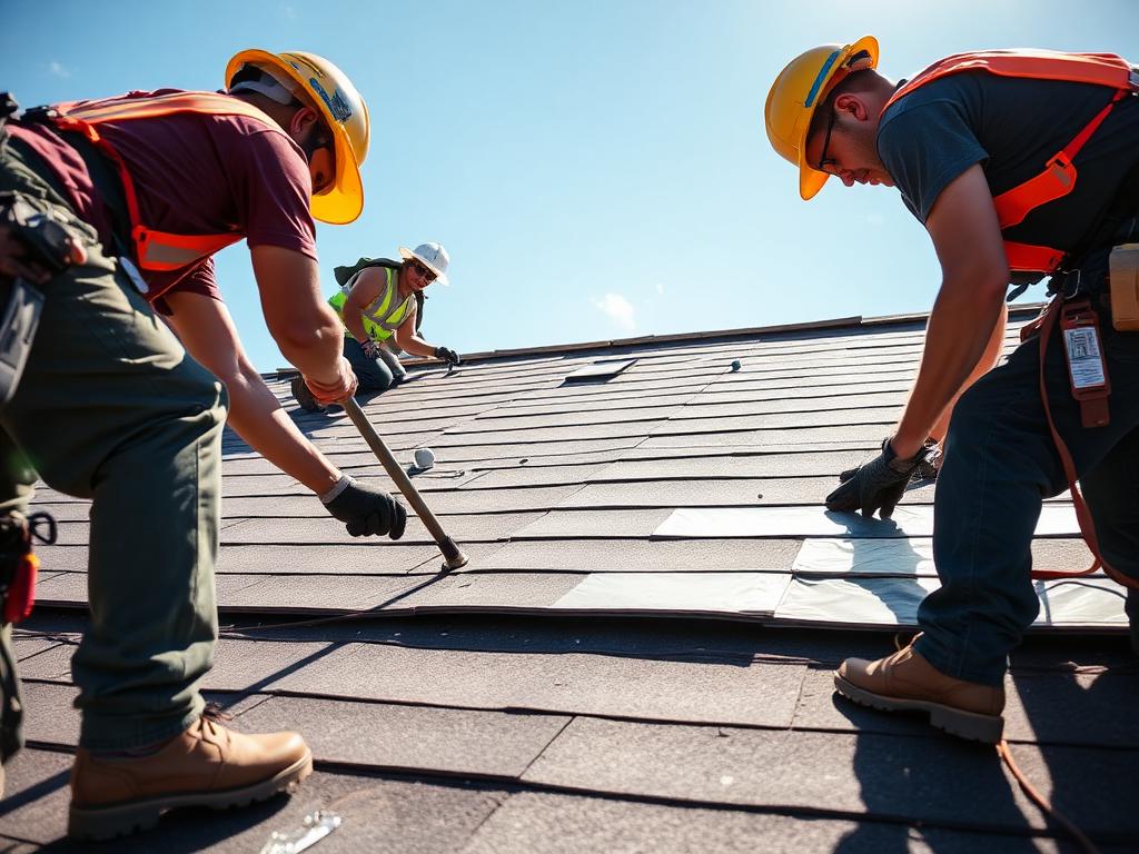 DFNDR roofing crew inspecting a Lehi home