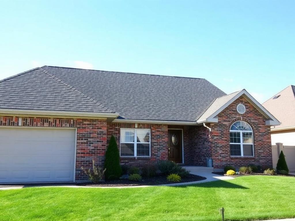Newly replaced shingle roof on a home in Lindon, Utah