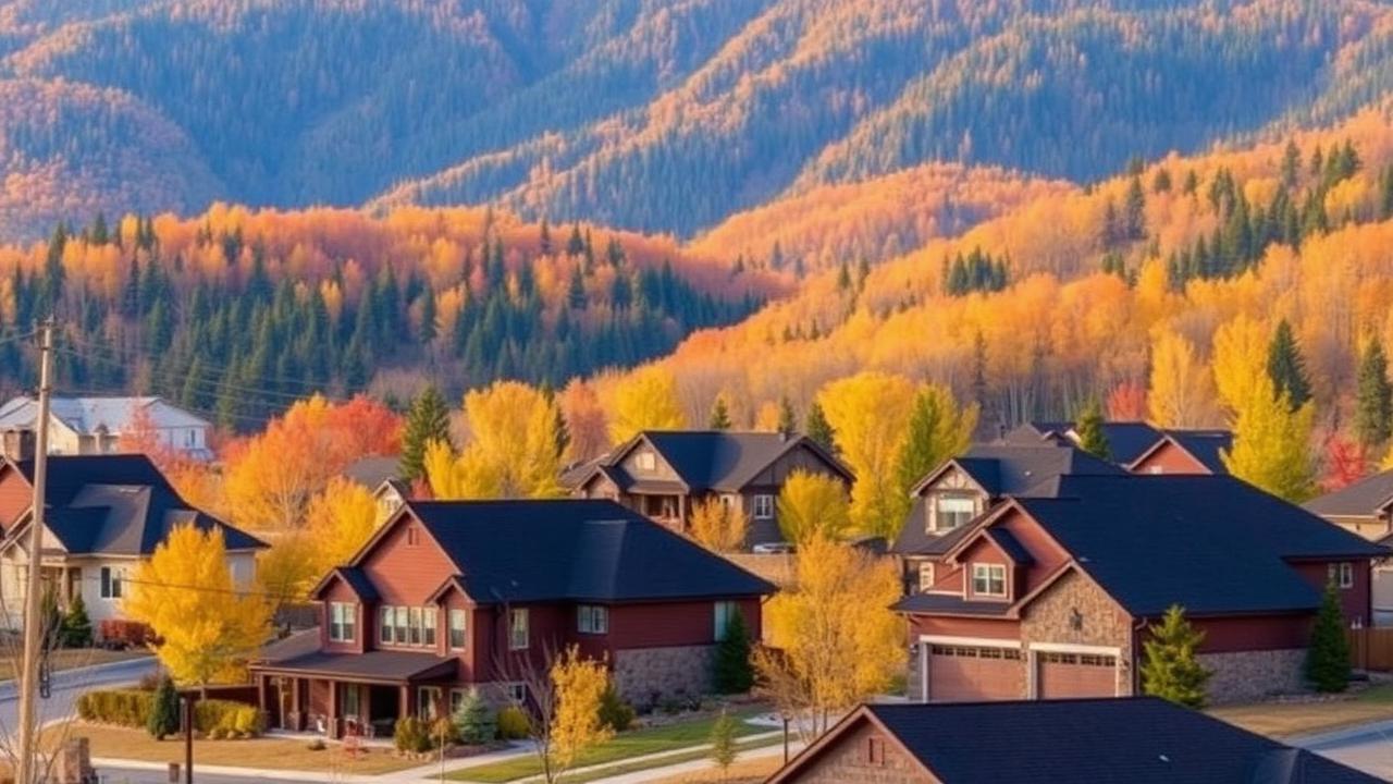 Homes and rooftops in Mapleton, Utah