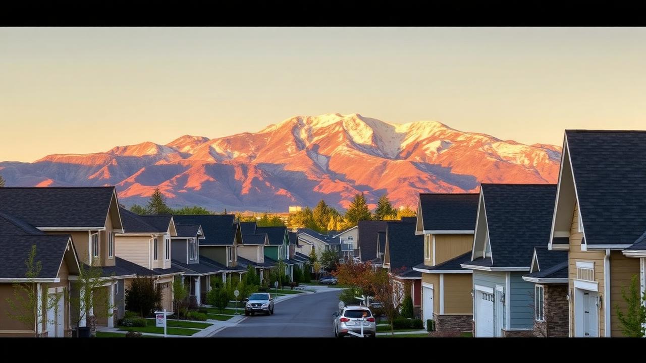 Homes and rooftops in Orem, Utah