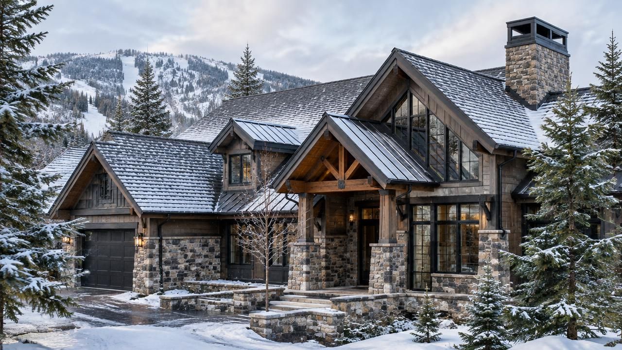 Newly replaced shingle roof on a home in Park City, Utah