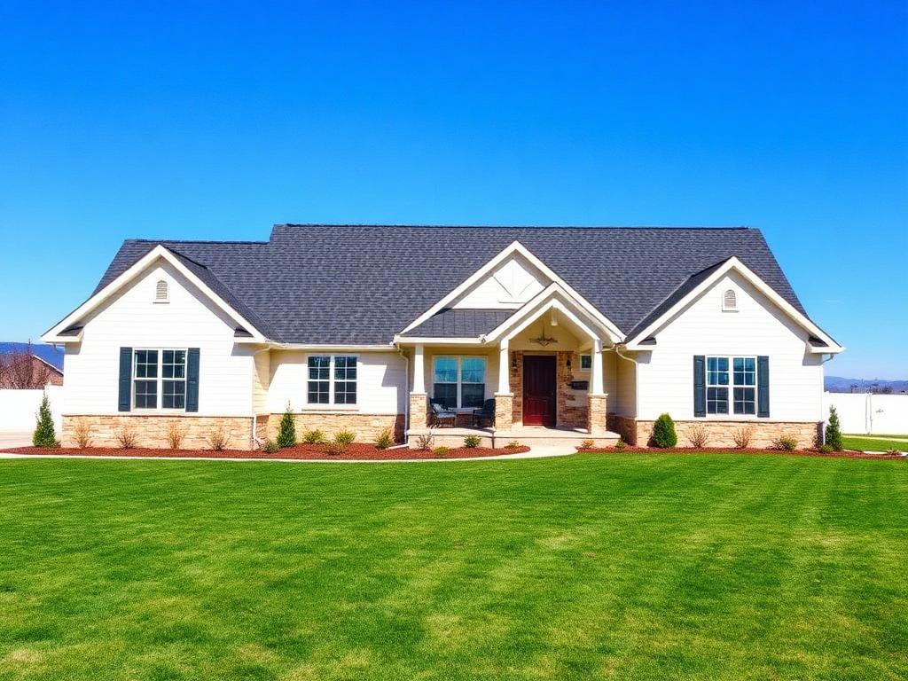 Newly replaced shingle roof on a home in Salem, Utah