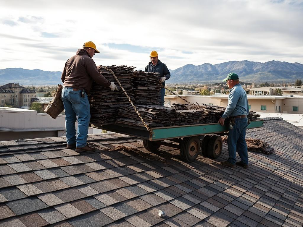 DFNDR roofing crew inspecting a Salem home