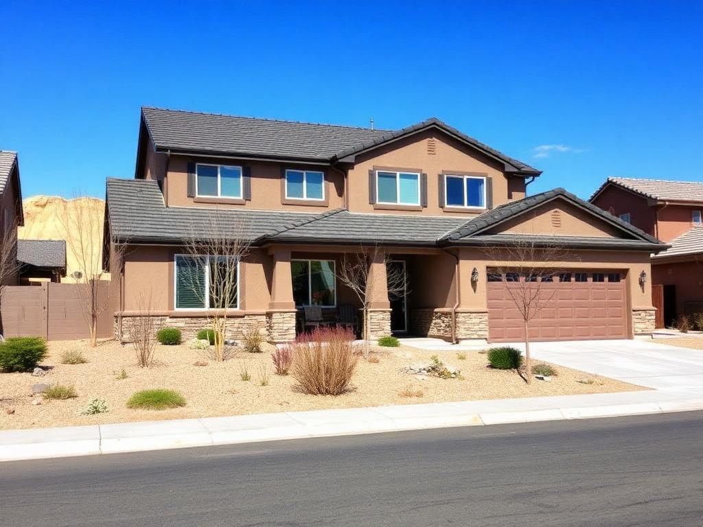 Newly replaced shingle roof on a home in Saratoga Springs, Utah