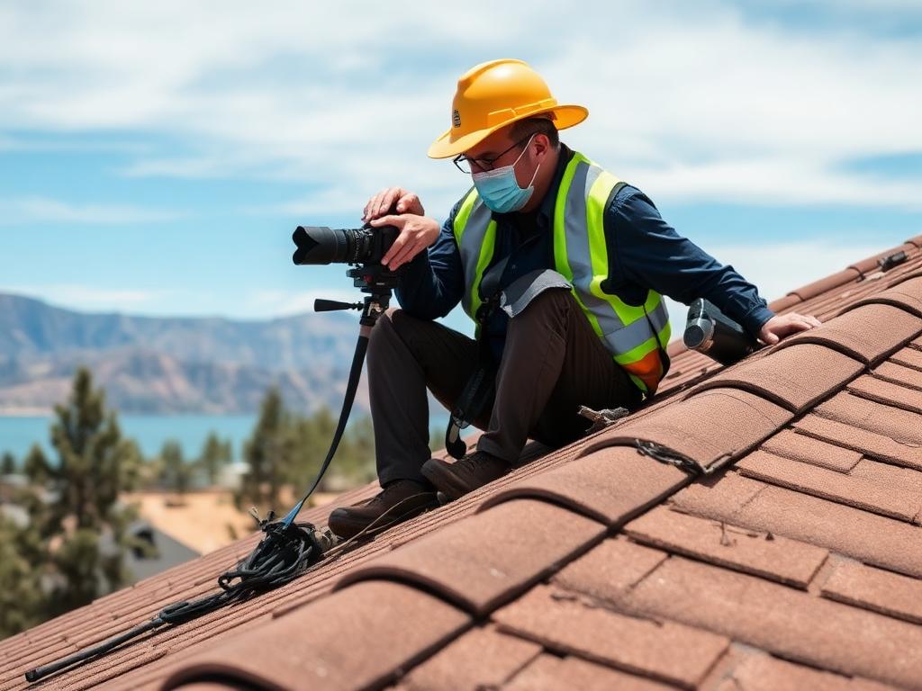 DFNDR roofing crew inspecting a Saratoga Springs home
