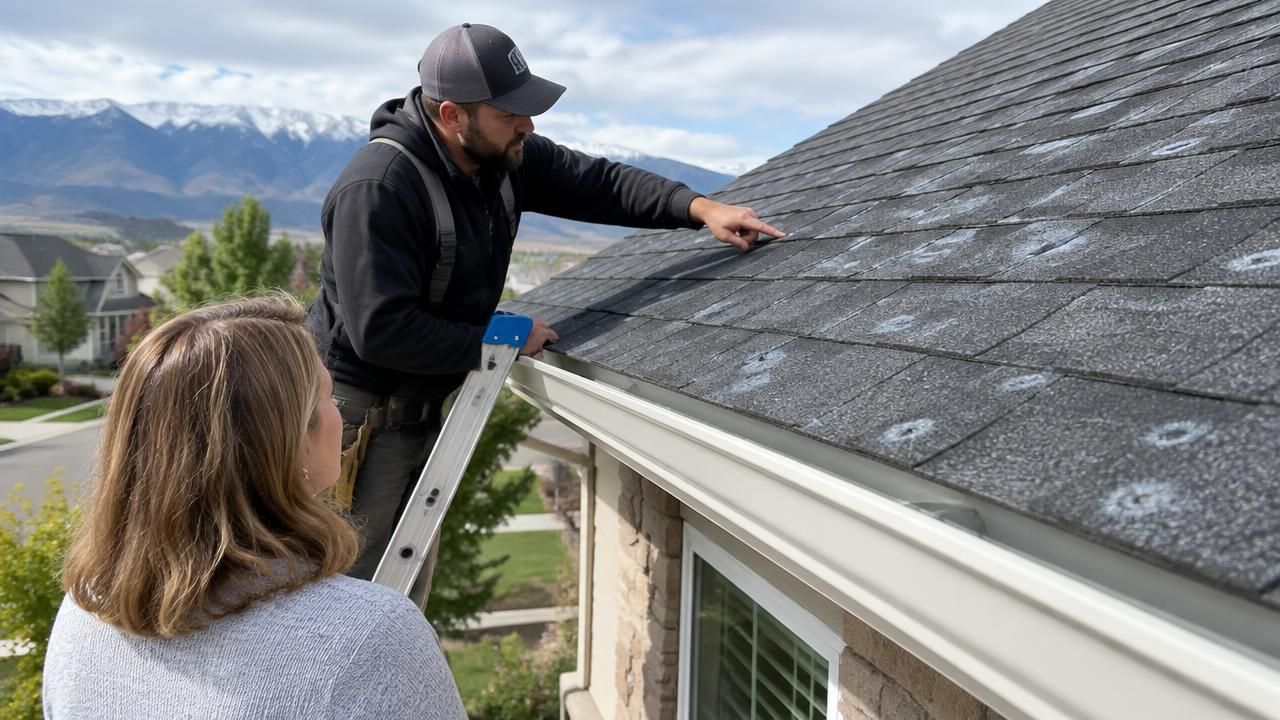 DFNDR roofing crew inspecting a West Haven home