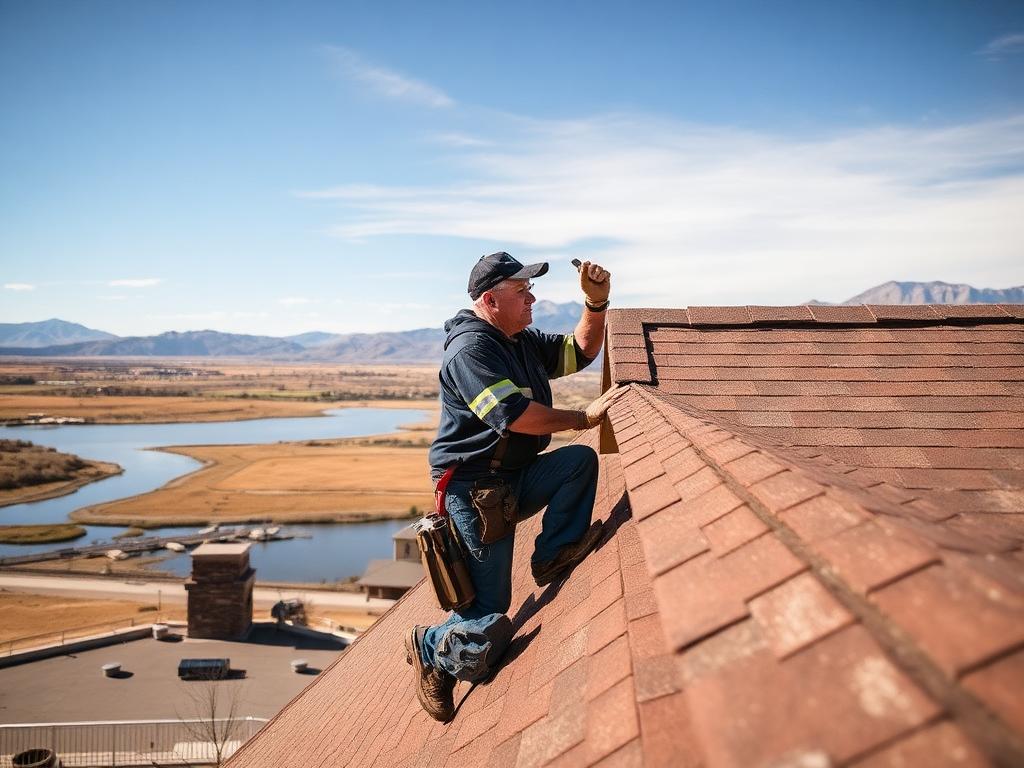 DFNDR roofing crew inspecting a West Mountain home