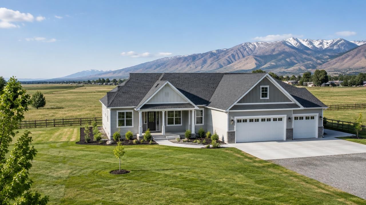 Newly replaced shingle roof on a home in West Point, Utah