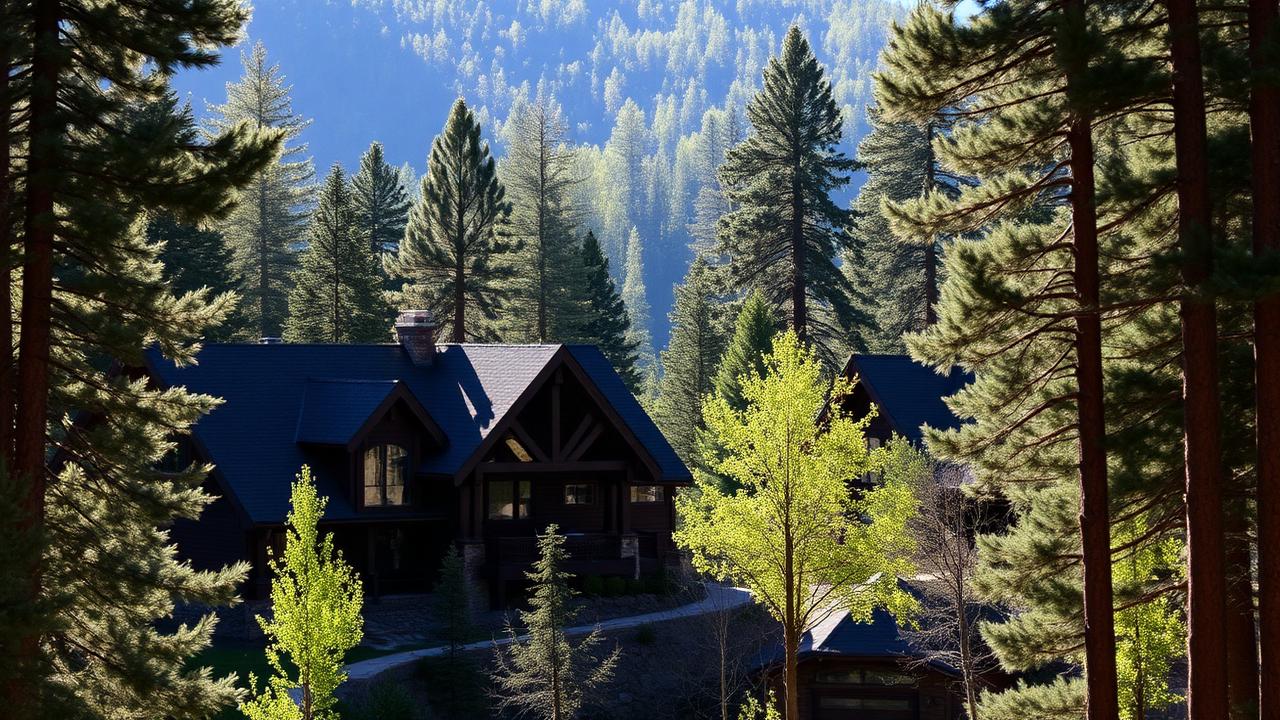 Homes and rooftops in Woodland Hills, Utah