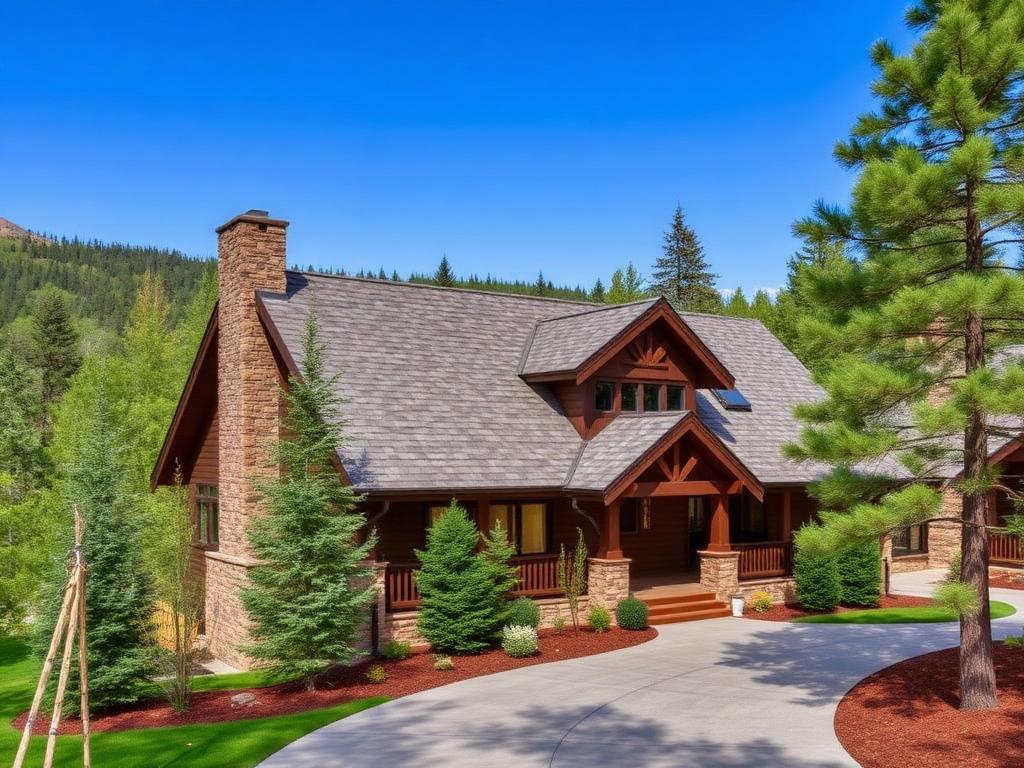 Newly replaced shingle roof on a home in Woodland Hills, Utah