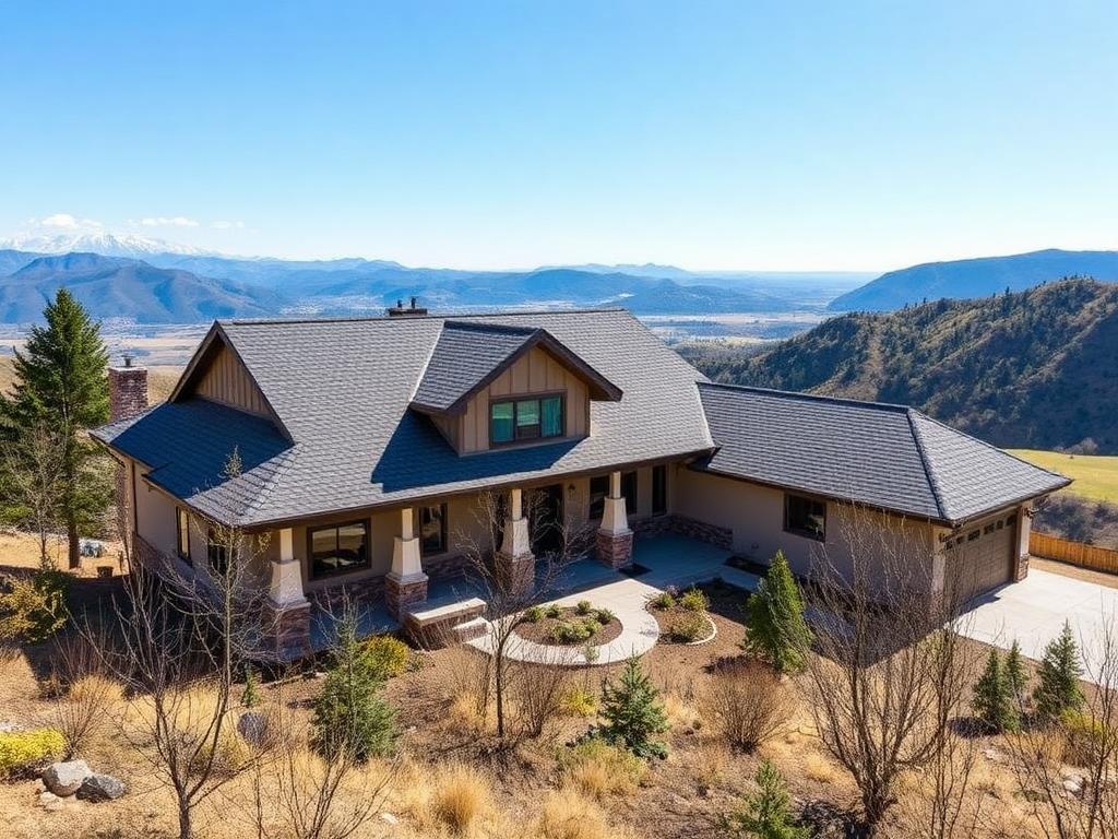 Newly replaced shingle roof on a home in Covered Bridge Canyon, Utah